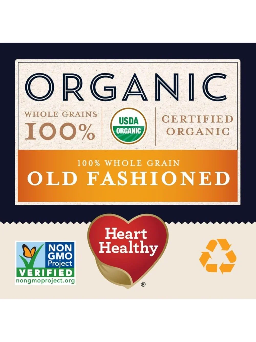 Organic Rolled Oats, Non-GMO, Old Fashioned, Resealable Bags, 24oz, Pack of 8